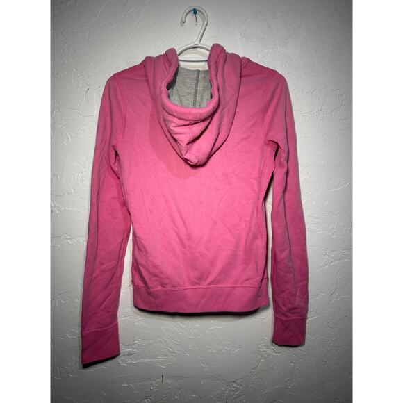 Abercrombie & Fitch vintage pink distressed logo hoodie womens small y2k 2000s - Picture 2 of 5